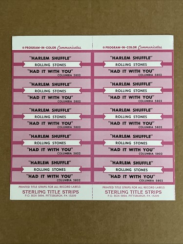Jukebox title strip - strip, foglio