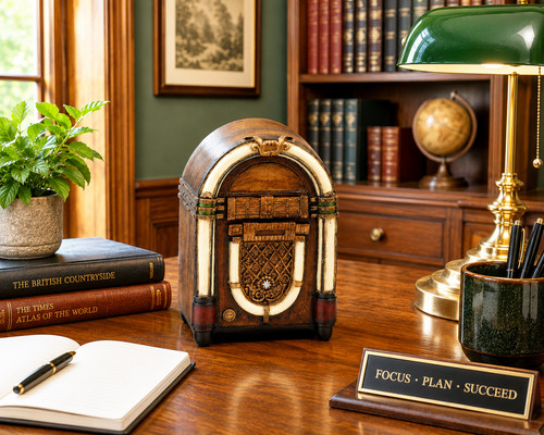 Retro jukebox money box resin - retro,