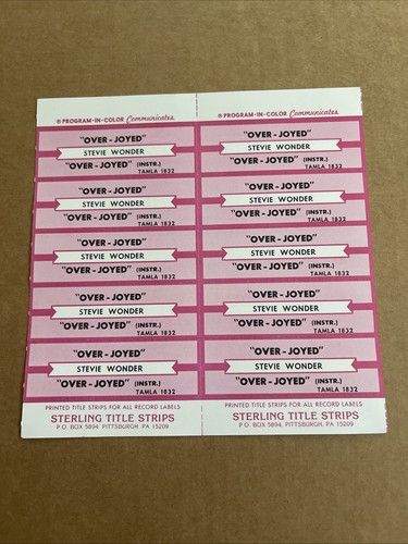 Jukebox title strip - strip, foglio